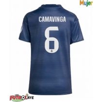 Camiseta Real Madrid Eduardo Camavinga #6 Visitante Equipación para mujer 2025-26 manga corta